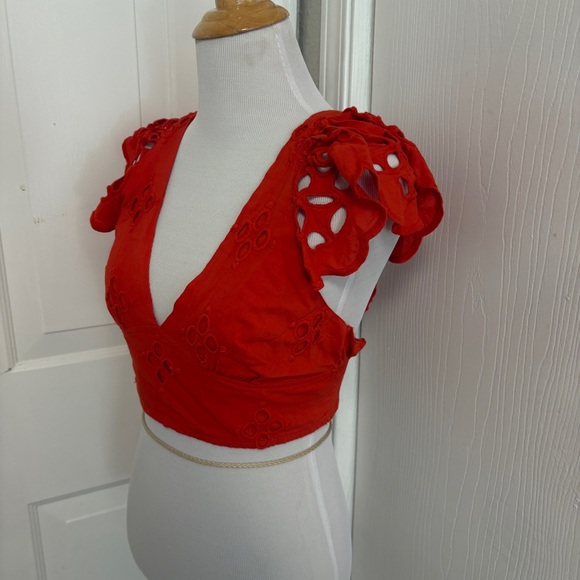 Free People Tops - Free People Eyelet Crop Top C4